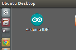 Ubuntu のデスクトップ上に Arduino Software のアイコンが設定される